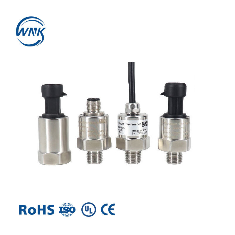 WNK G1/4 1/8NPT Ulir M12 Konektor 100Psi Pengolahan Air Minum Sensor Tekanan Kompresor Udara Transduser Pemancar