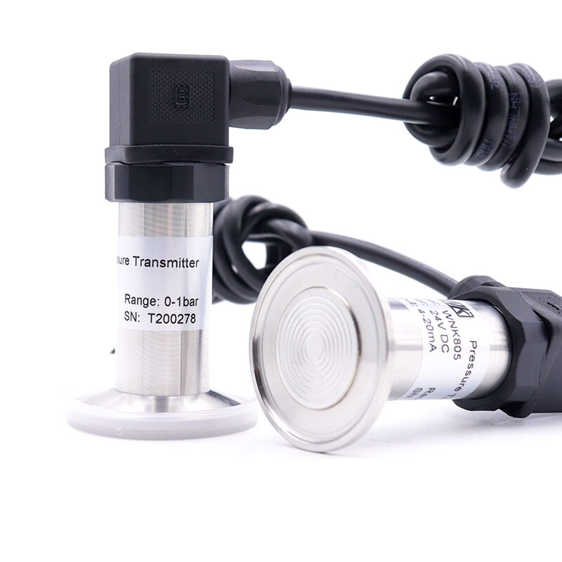 Pabrik Makanan Industri Kedokteran Sanitasi Flush Diafragma Sensor Tekanan Transmitter untuk Air Cair Makanan Susu Minuman Sanitasi