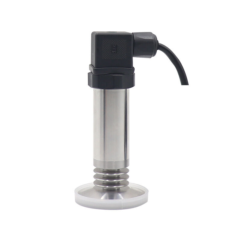 Sensor Tekanan Sanitasi CE 316L Pemancar Tekanan Diafragma Rata untuk tangki Susu dan Pengolahan Jus